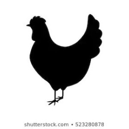 Chicken Silhouette Stickers – Hen Farm Decals (2-Pack)