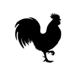 Rooster Chicken Stickers – Cockerel Silhouette Decals (2-Pack)