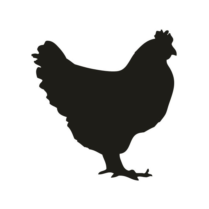 Chicken Silhouette Stickers – Hen Farm Decals (2-Pack)