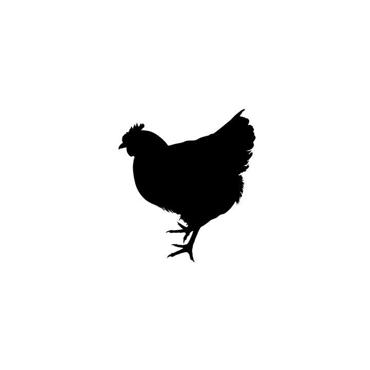 Chicken Silhouette Stickers – Hen Farm Decals (2-Pack)