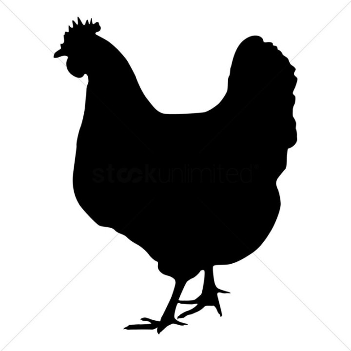 Chicken Silhouette Stickers – Hen Farm Decals (2-Pack)
