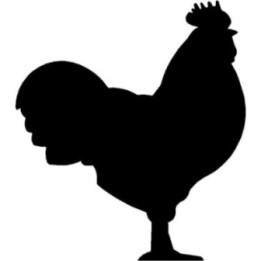 Rooster Chicken Stickers – Cockerel Silhouette Decals (2-Pack)