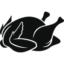 Roast Chicken Stickers – Whole Bird Food Decals (2-Pack)