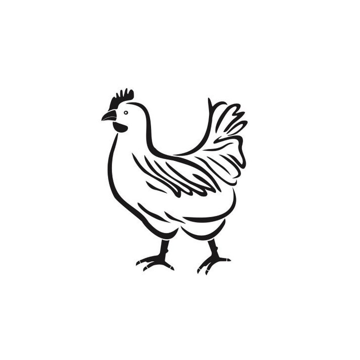 Chicken Stickers – Hen Silhouette Farm Decals (2-Pack)