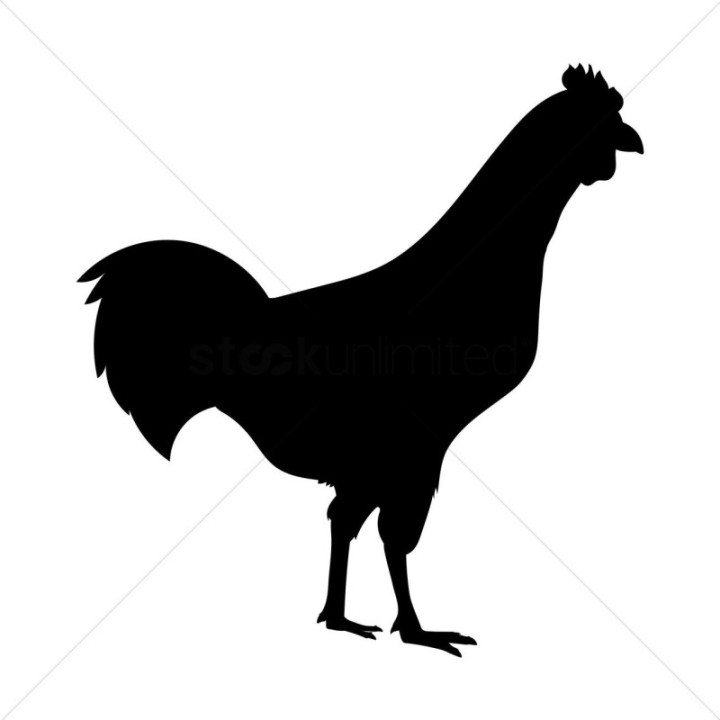 Rooster Silhouette Stickers – Cockerel Chicken Decals (2-Pack)
