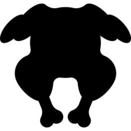Whole Chicken Silhouette Stickers – Poultry Decals (2-Pack)