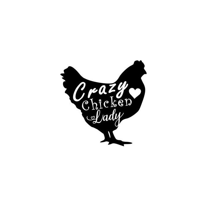Crazy Chicken Lady Stickers – Hen Decals (2-Pack)