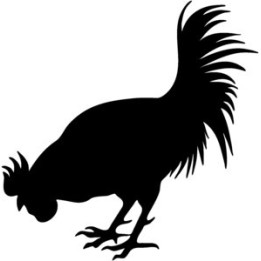 Rooster Chicken Stickers – Cockerel Silhouette Decals (2-Pack)