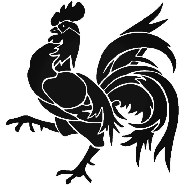 Rooster Cockerel Stickers – Farm Chicken Decals (2-Pack)