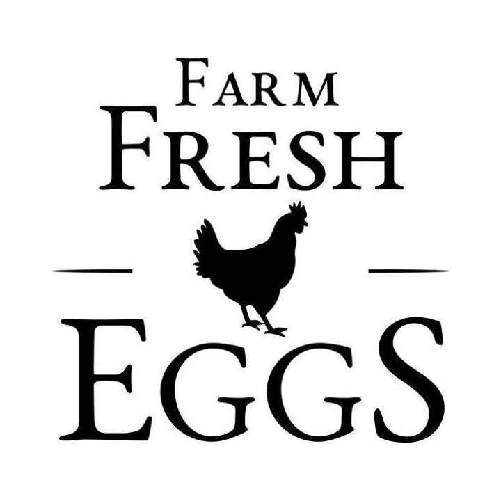Farm Fresh Eggs Stickers – Hen Smallholding Decals (2-Pack)