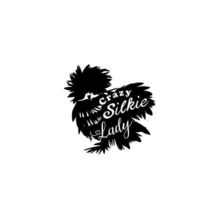 Crazy Silkie Lady Stickers – Silkie Chicken Decals (2-Pack)