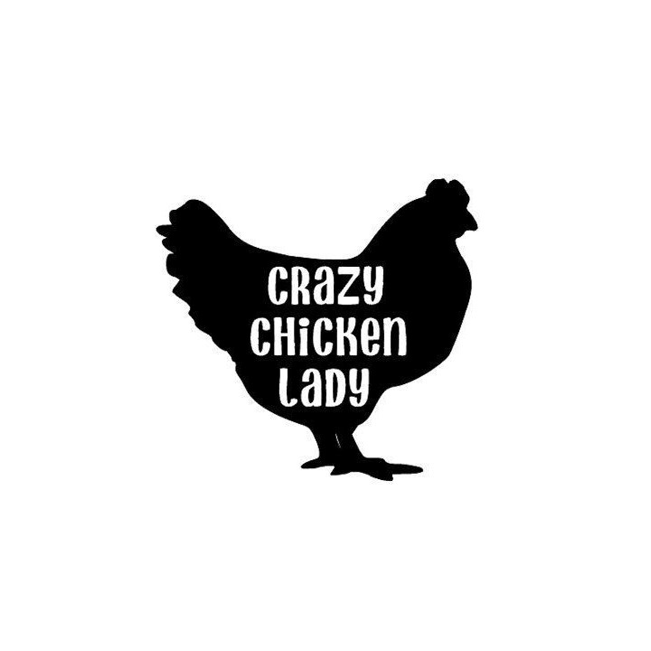 Crazy Chicken Lady Stickers – Hen Decals (2-Pack)