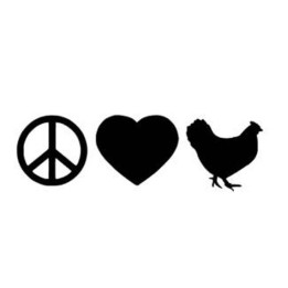 Peace Love Chicken Stickers – Hen Lover Decals (2-Pack)