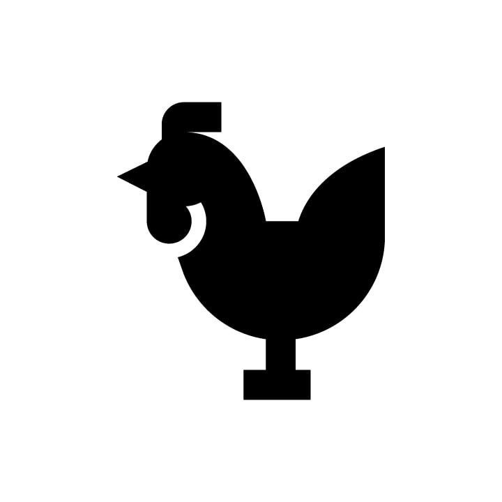 Chicken Stickers – Rooster Hen Silhouette Decals (2-Pack)