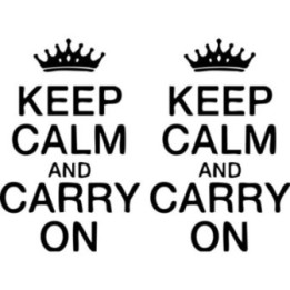 Keep Calm and Carry On Stickers – Crown Decals (2-Pack)