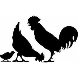 Chicken & Rooster Stickers – Hen Silhouette Decals (2-Pack)