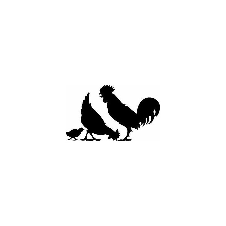 Chicken & Rooster Stickers – Hen Silhouette Decals (2-Pack)