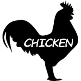 Chicken Rooster Stickers – Cockerel Silhouette Decals (2-Pack)
