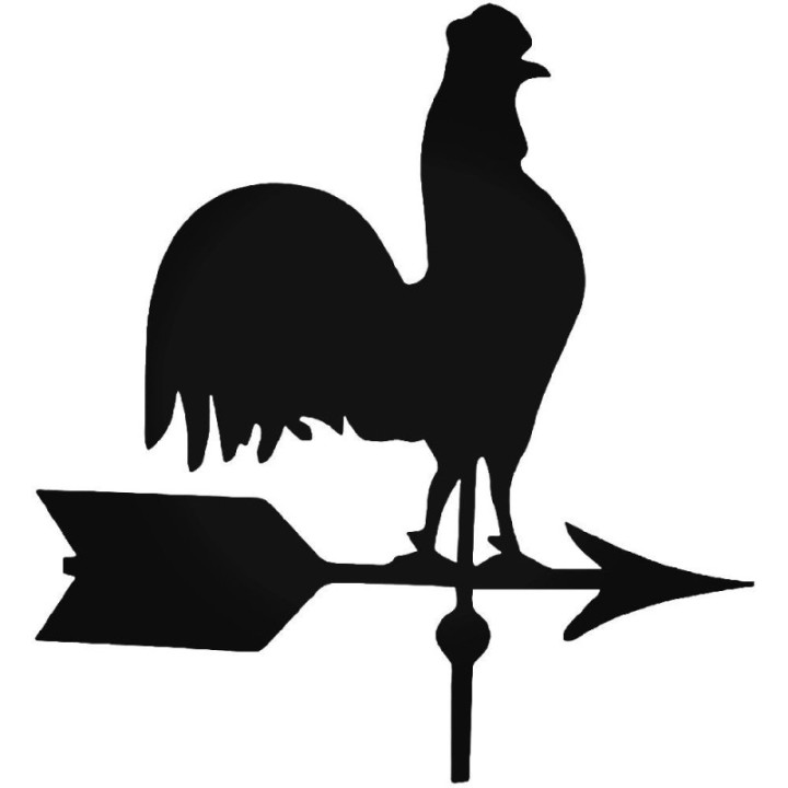 Rooster Weather Vane Stickers – Cockerel Decals (2-Pack)