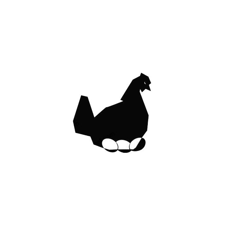 Chicken & Eggs Stickers – Hen Farm Bird Decals (2-Pack)