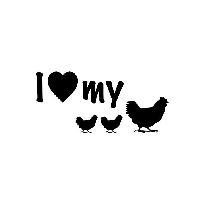 I Love My Chickens Stickers – Poultry Decals (2-Pack)