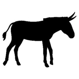 Donkey Silhouette Stickers – Farm Animal Decals (2-Pack)