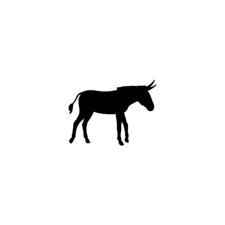 Donkey Silhouette Stickers – Farm Animal Decals (2-Pack)