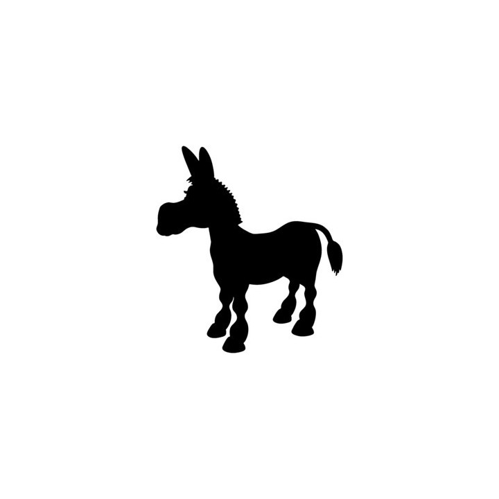 Donkey Stickers – Farm Animal Silhouette Decals (2-Pack)
