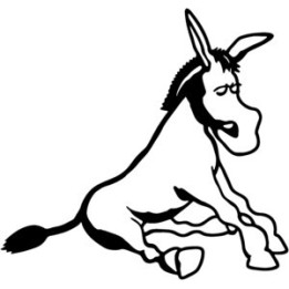 Donkey Stickers – Sitting Burro Farm Animal Decals (2-Pack)