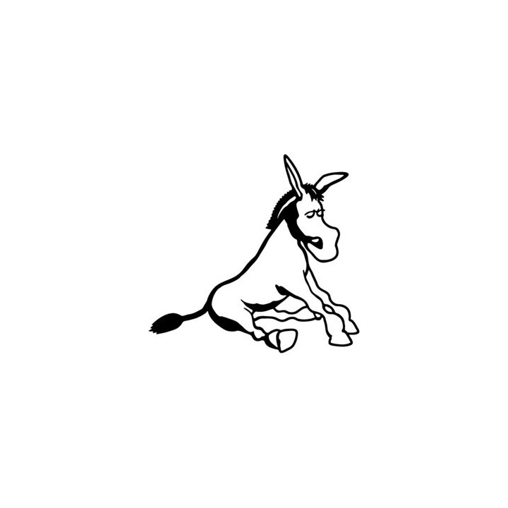 Donkey Stickers – Sitting Burro Farm Animal Decals (2-Pack)