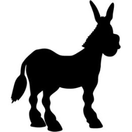Donkey Silhouette Stickers – Farm Animal Decals (2-Pack)