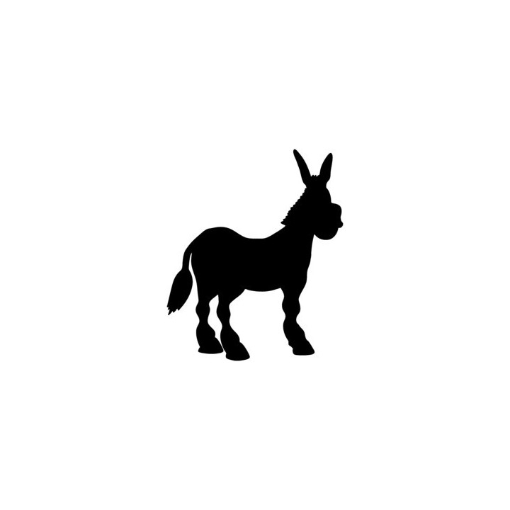Donkey Silhouette Stickers – Farm Animal Decals (2-Pack)