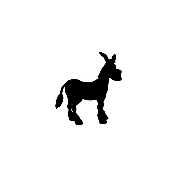 Donkey Silhouette Stickers – Burro Farm Animal Decals (2-Pack)