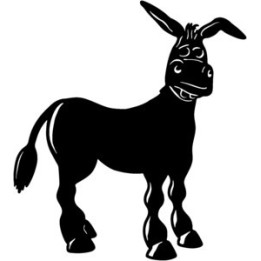 Donkey Stickers – Mule Silhouette Animal Decals (2-Pack)