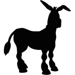 Donkey Stickers – Farm Animal Silhouette Decals (2-Pack)