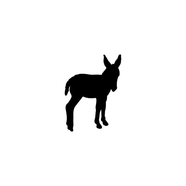 Donkey Foal Stickers – Baby Donkey Silhouette Decals (2-Pack)