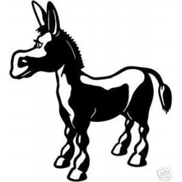 Donkey Stickers – Burro Silhouette Animal Decals (2-Pack)