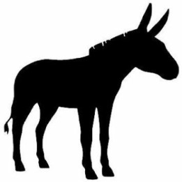 Donkey Silhouette Stickers – Farm Animal Decals (2-Pack)