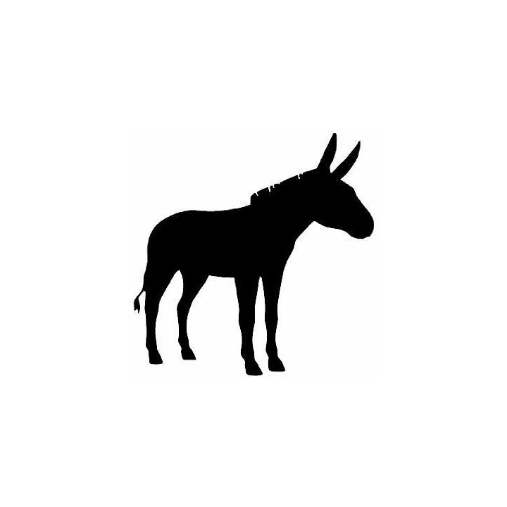 Donkey Silhouette Stickers – Farm Animal Decals (2-Pack)