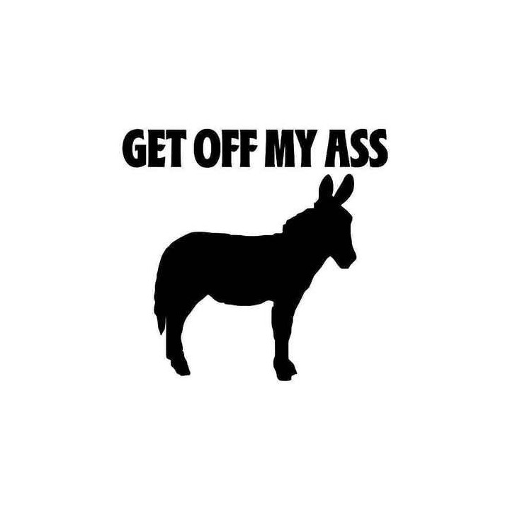 Get Off My Ass Donkey Stickers – Funny Decals (2-Pack)