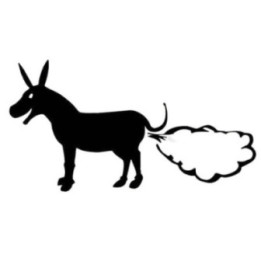 Farting Donkey Stickers – Funny Novelty Decals (2-Pack)