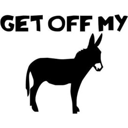 Get Off My Donkey Stickers – Funny Donkey Decals (2-Pack)
