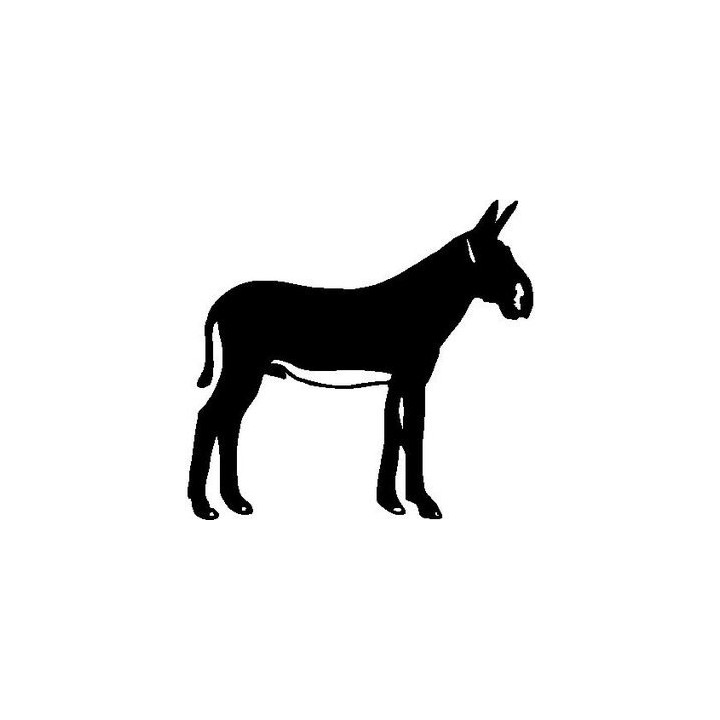 Donkey Stickers – Farm Animal Silhouette Decals (2-Pack)