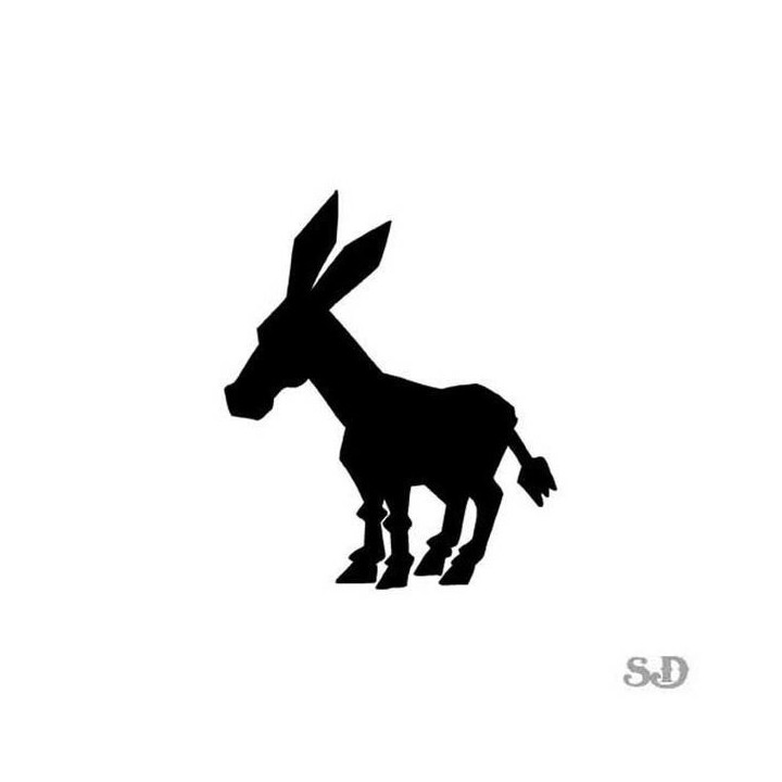 Donkey Stickers – Geometric Silhouette Decals (2-Pack)