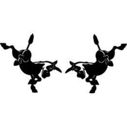 Donkey Kicking Stickers – Burro Mule Decals (2-Pack)
