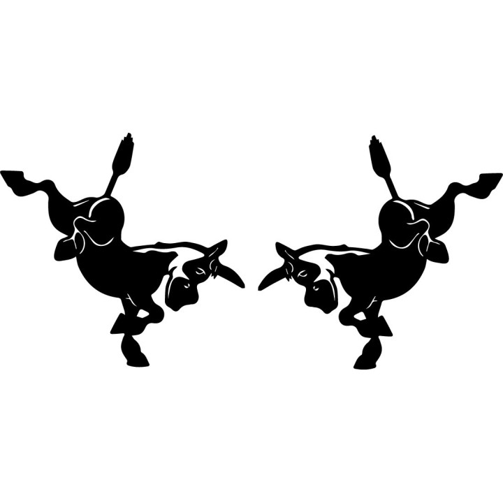 Donkey Kicking Stickers – Burro Mule Decals (2-Pack)