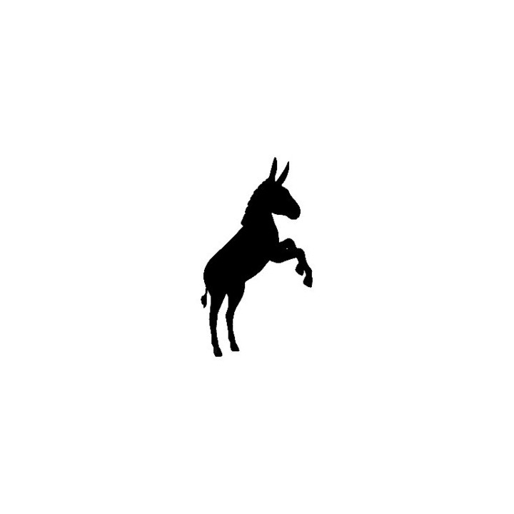 Donkey Rearing Silhouette Stickers – Farm Decals (2-Pack)