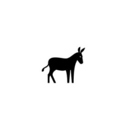 Donkey Silhouette Stickers – Farm Animal Decals (2-Pack)