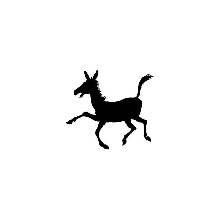 Donkey Stickers – Running Silhouette Decals (2-Pack)