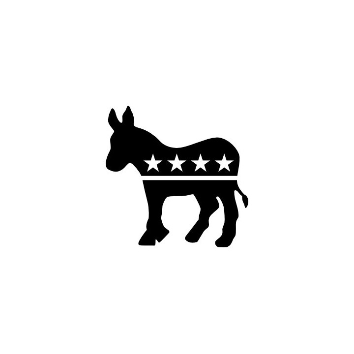 Democratic Party Donkey Stickers – Democrat Decals (2-Pack)
